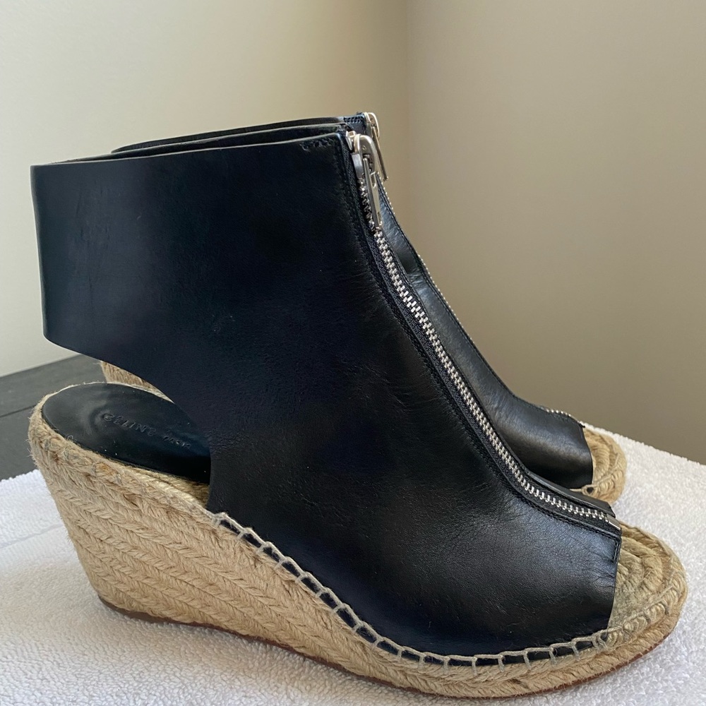 Celine Phoebe Philo Black Wedges